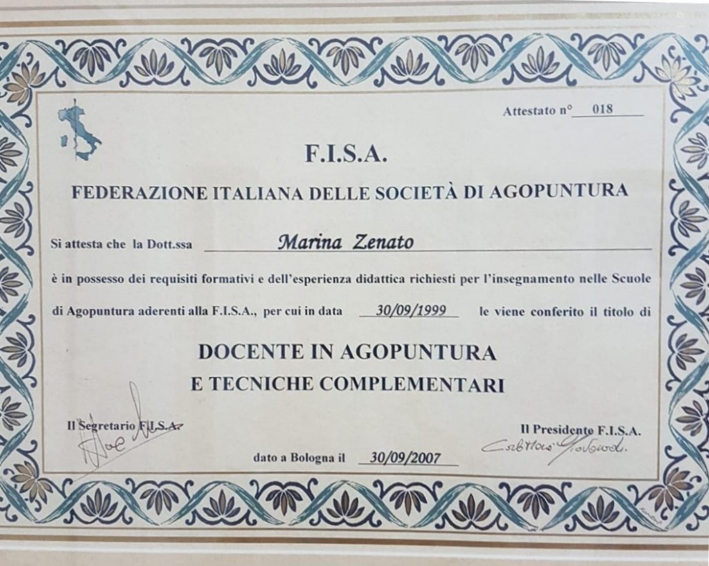 Attestato 2 Agopuntura